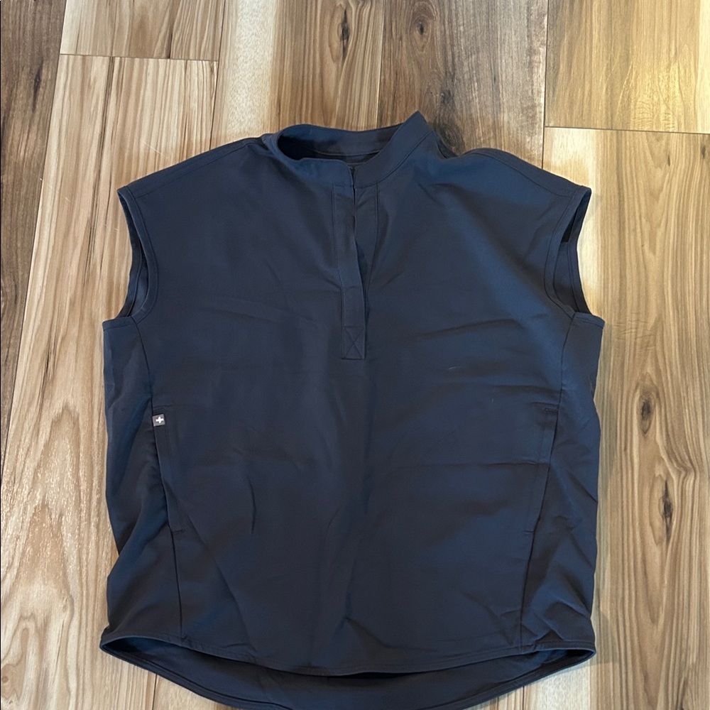 Figs Black Sleeveless Blouse